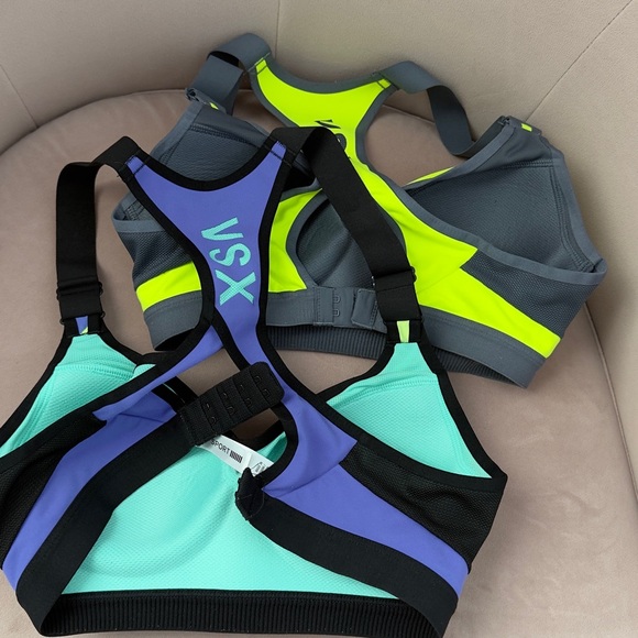 VSX Vibrant Yellow and Blue Sports Bras with Racerback Design (Bundle of two) - Picture 3 of 9